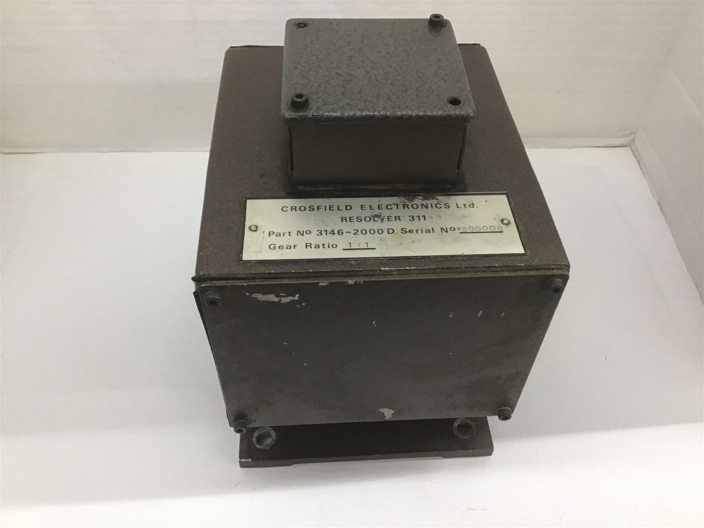 Crossfield Electronics Resolver 311 3146-2000 D Gear Ratio 1:1