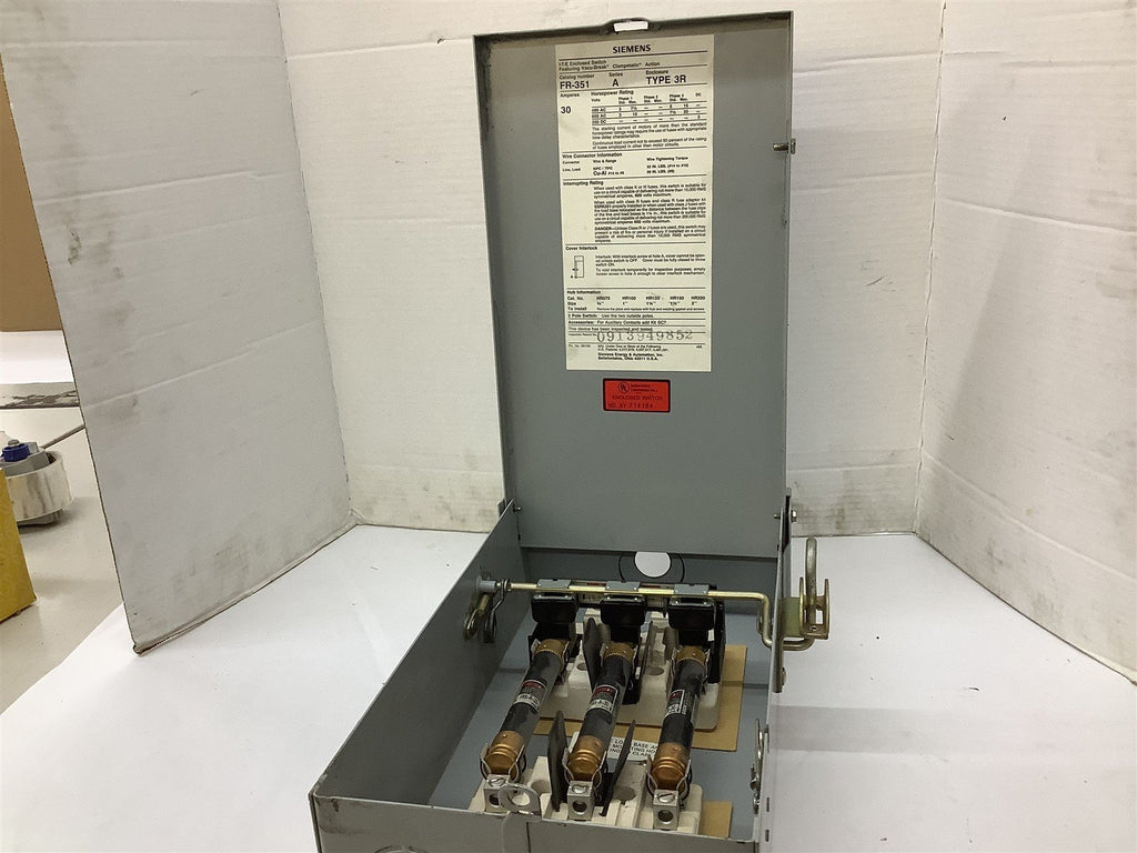Siemens FR-351 8"W 4-1/2"L 15"T Safety Switch