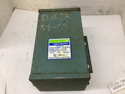 General Signals HS19F500A Hevi Duty General Purpose Transformer