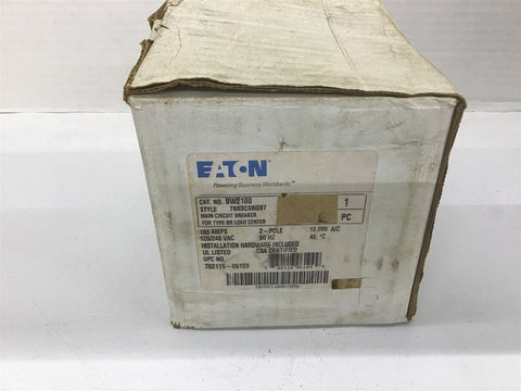 Eaton BW2100 Main Circuit Breaker 100 Amp 2 Pole