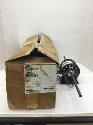 Century DB6504 Ac Motor 1/6 Hp 208-230 V 1075-3SPD Rpm 6P Fr 42Y 1 Ph 60/50 Hz