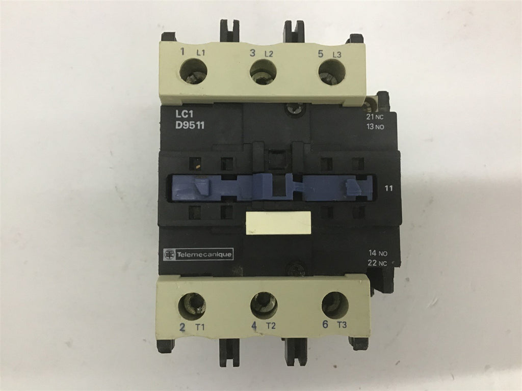 Telemecanique LC1 D9511 Contactor 460 V at 60 HP 120 Volt coil