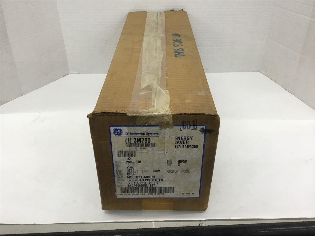 GE 5KCP39MG5313ET Ac Motor 1/2 HP 208-230 V 1800 Rpm 4P 60 Hz OPEN