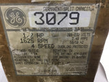 GE 5KCP39PGK015tAc Motor 1/2 Hp 208-230 V 1800 Rpm 4P 1 PH 60/50 Hz Footless