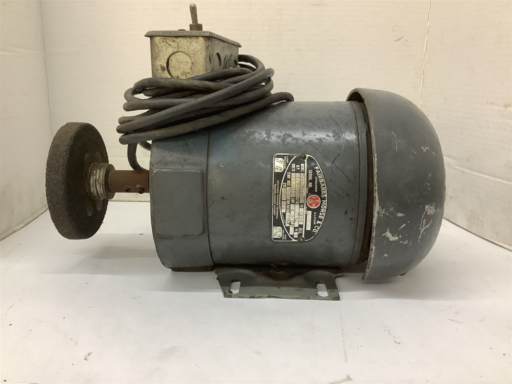 Fairbanks Morse C355XB1E AC Motor 1/2HP 115/230V 5639-FR 3450RPM 1PH