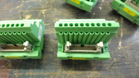 7 Phoenix Terminal Blocks Et-2, 4 Ea 10 Pin Plug Receptacle, 3 Ea 20 Pin Plug