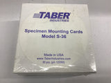 Taber Industries Specimen Mounting Cards model S-36 Lot Of 2