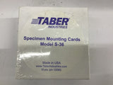 Taber Industries Specimen Mounting Cards model S-36 Lot Of 2