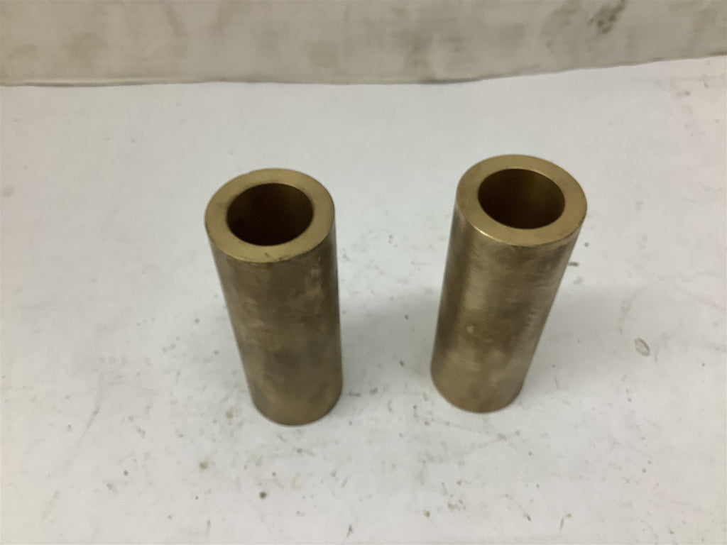 Brass Bushing 25-1/4mm ID x 38 mm OD x 101-3/4mm L Lot Of 2