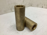 Brass Bushing 25-1/4mm ID x 38 mm OD x 101-3/4mm L Lot Of 2