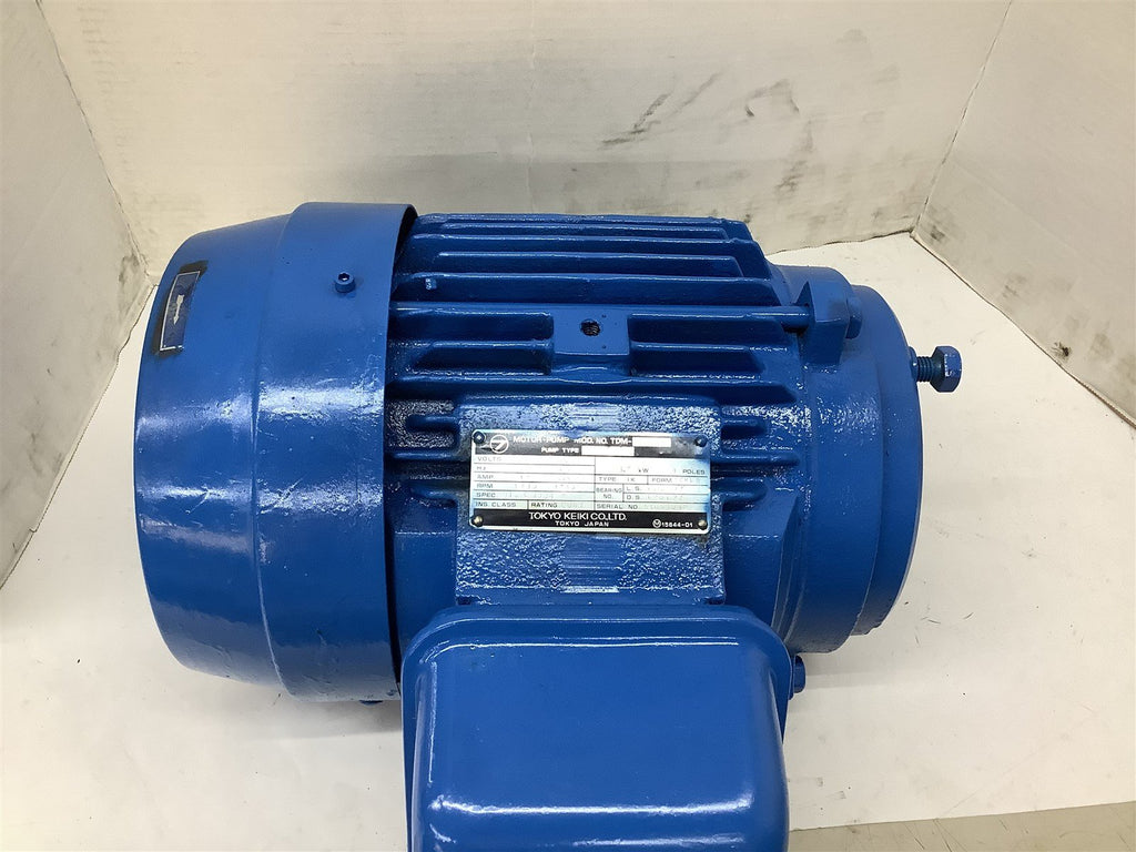 Tokyo Keinki 3M535A AC Motor 3.7KW 240/480V 1730RPM 4 Poles 60HZ TEFC Pump