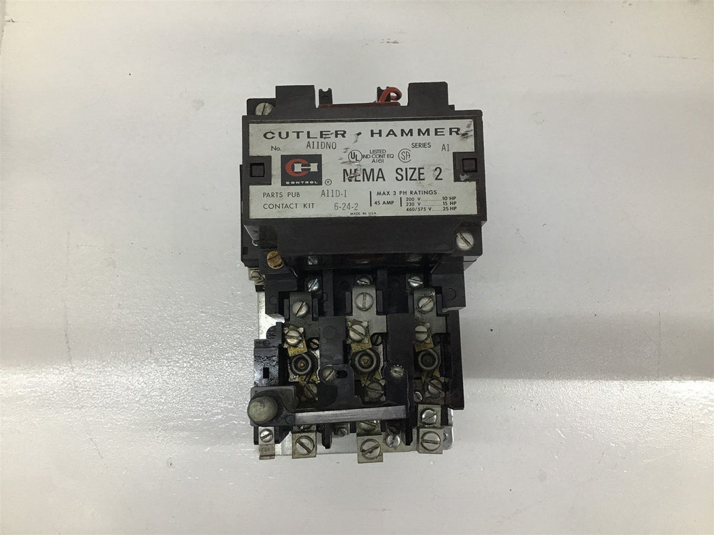 Cutler Hammer A11DN0 Nema Size 2 Starter 460 Volt 25 Hp 120 Volt Coil