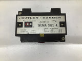 Cutler Hammer C10FN3 Nema Size 4 Starter 460 Volt 100 Hp 120 Volt coil
