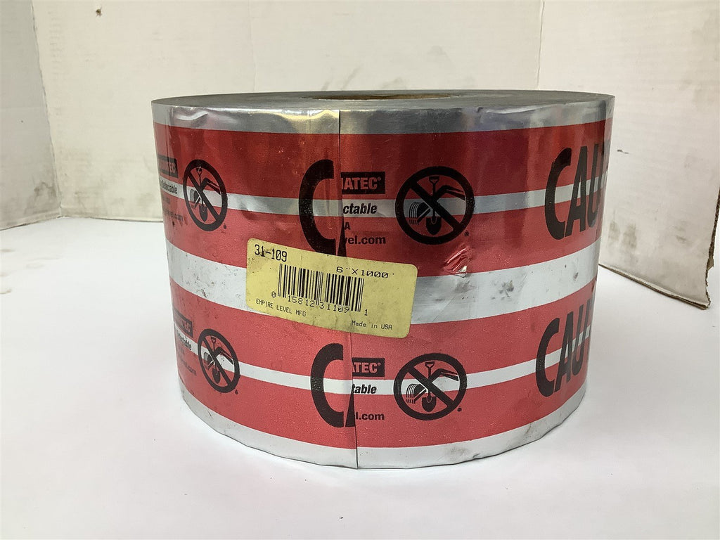 Empire 31-109 Detectable 6"x1000' "CAUTION ELECTRIC LINE BELOW" Warning Tape