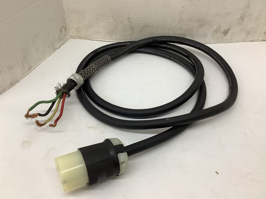 Hubbell HBL2733 30A 480V 4 Prong Receptacle/ 8' CCI SEOPRENE 12AWG 4/C SEOOW