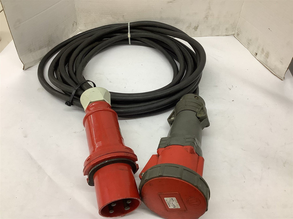 Pass Seymour PS460C7-W Receptacle Arrow Hart 460P7W Plug P-123-MSHA Cable 28'