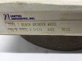 United Abrasives Type 1 Bench Grinder Wheel 10x1-1/2x1-1/4 A60X