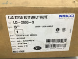 Nibco NLG100F Lug Style Butterfly Valve 3" Ductile Iron