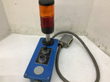 Control Box With Switch Button And Stack Lights 4-1/2"W 11"T 2-1/2"L
