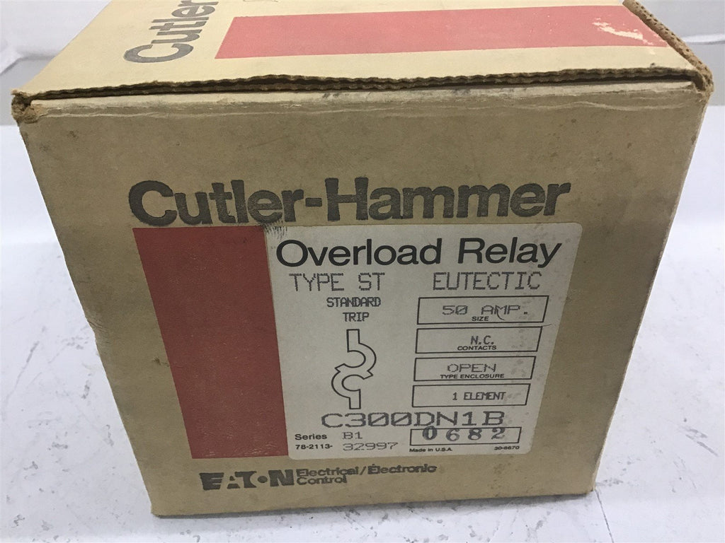 Cutler-Hammer C300DN1 B Overload Relay 50Amp Series B1
