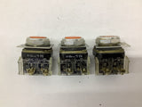 Allen Bradley 800T-A..T Orange Lot Of 3