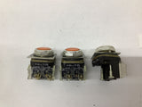 Allen Bradley 800T-A..T Orange Lot Of 3
