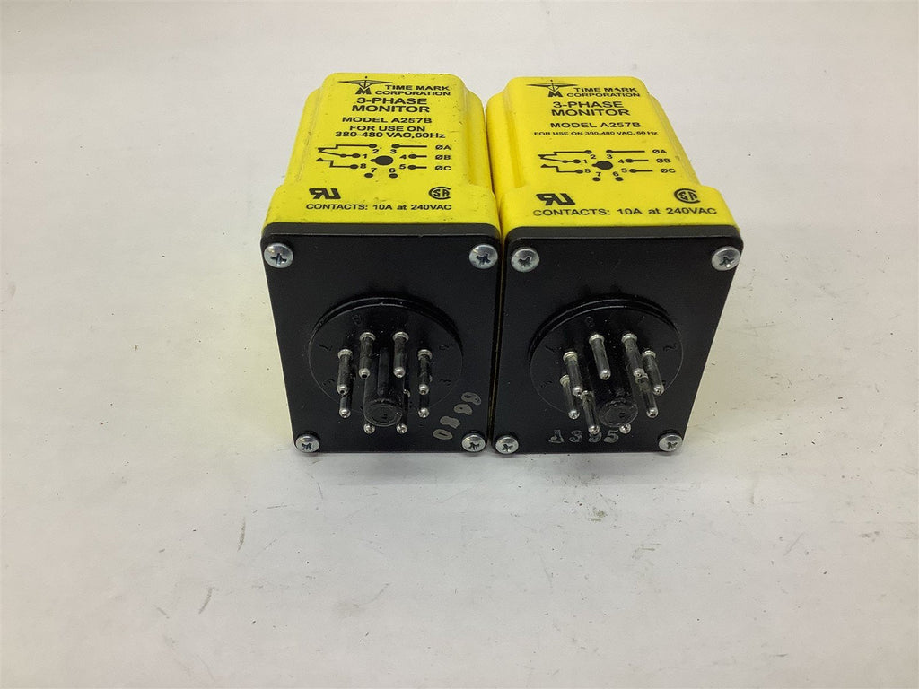 Time Mark 3 Phase Monitor A257B Time Relay Lot Of 2