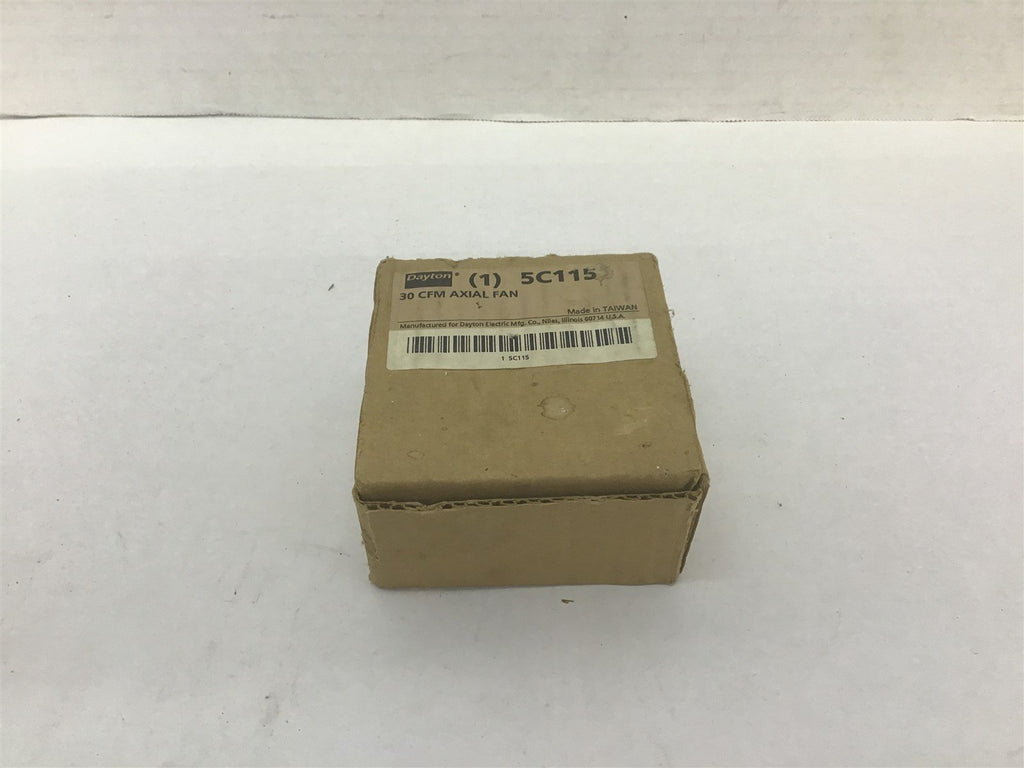 Dayton 5C115A 30CFM Axial Fan 2900 RPM 0.125 AMPS 10.5 Watts 120 V 50/60 HZ
