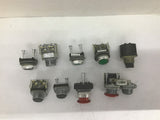 Allen Bradley Push Buttons Lot Of 9 Misc. Buttons