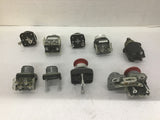 Allen Bradley Push Buttons Lot Of 9 Misc. Buttons