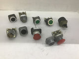 Allen Bradley Push Buttons Lot Of 9 Misc. Buttons