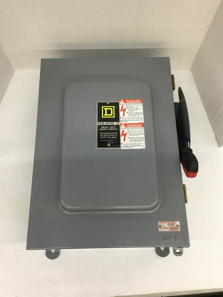 Square D HU463 Safety Disconnect 100 AMP 600 VAC