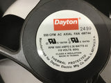 Dayton 4WT44 550 CFM AC Axial Fan RPM 1650 Amps 0.36 Watts 43 115 V 60 HZ