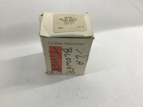 Cutler Hammer D87AE On Delay Timer 120V 50/60HZ