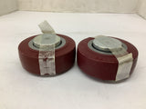 Colson 4x1-1/2 Rubber Caster Wheel Lot Of 2