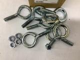 Peco 12X4EB Turned Eye Bolt With Nut Box Of 25 12X4EB 1/2" OD X 4"