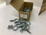 Peco 12X4EB Turned Eye Bolt With Nut Box Of 25 12X4EB 1/2" OD X 4"