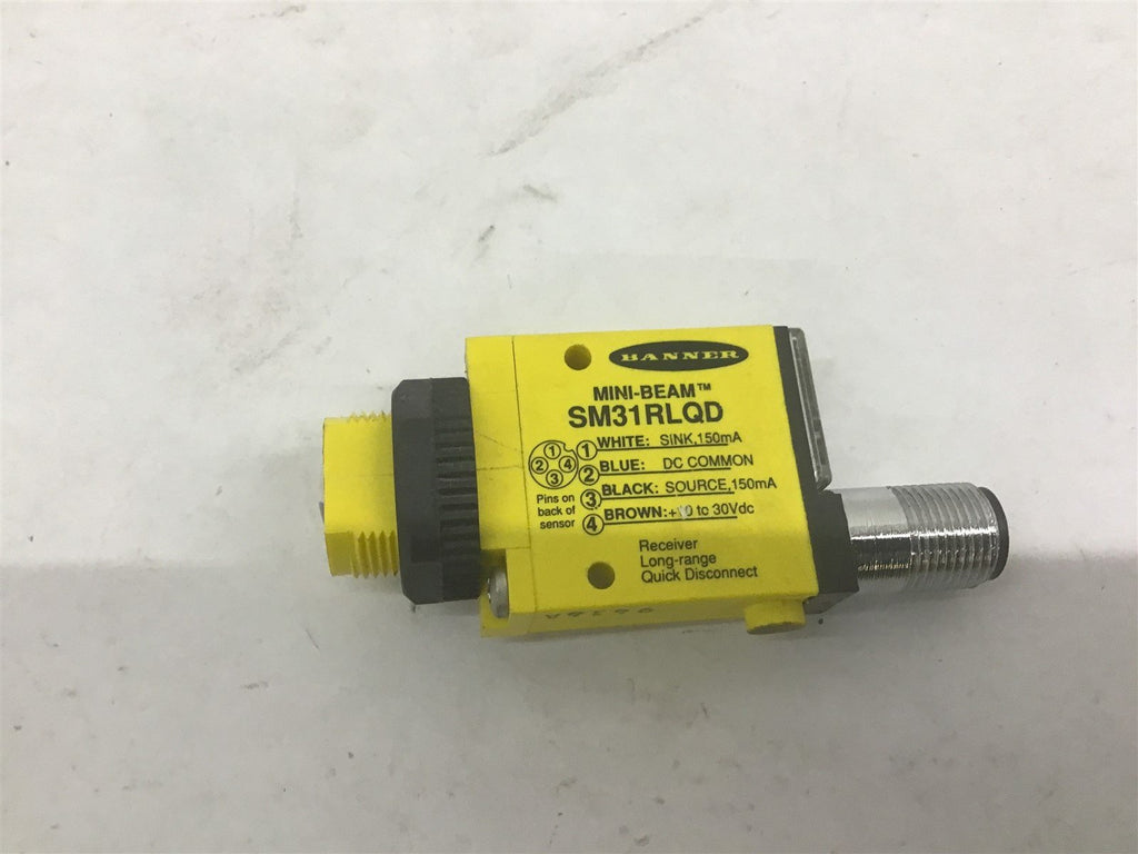 Banner SM31RLQD Mini Beam Sensor 150 MA 10-30 VDC Receiver