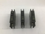 Square D 20 AMP Circuit Breaker Lot Of 3