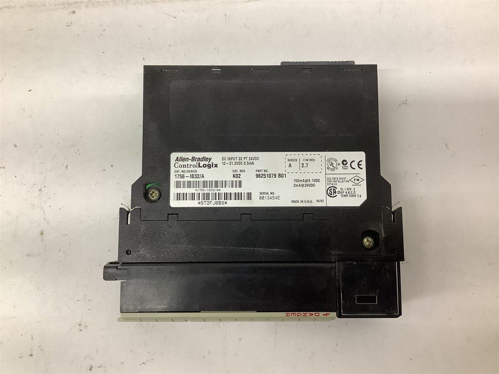 Allen Bradley 1756-IB32/A DC Input SER A REV K02 24VDC