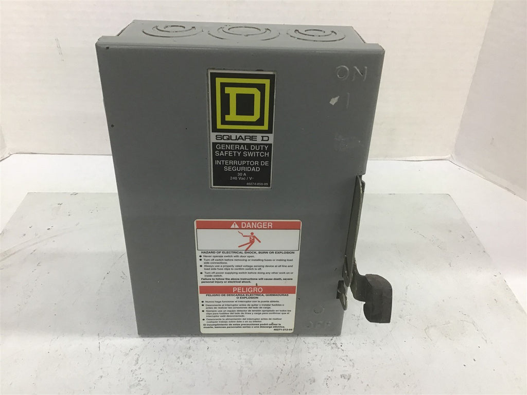 Square D Heavy Duty H361 Safety Switch BME Bearings and Surplus