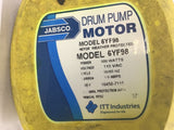 Jabsco 6YF98 Drum Pump Motor 600 wATTS 115 vAC 50 aMPS