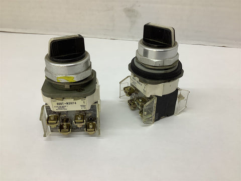 Allen-Bradley 800T-N2KF4 3-Position Selector Switch Lot Of 2