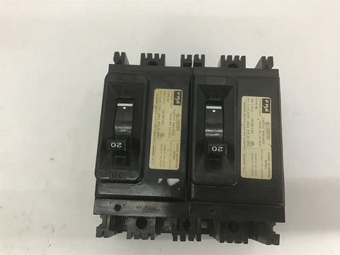 Federal Pacific Electric LK-5821 Circuit Beaker 2 Pole Lot Of 2