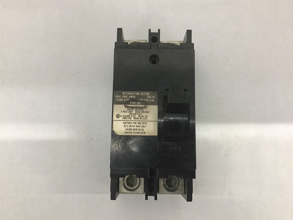 Square D Circuit Breaker Type Q21 120-240 Vac 2Pole
