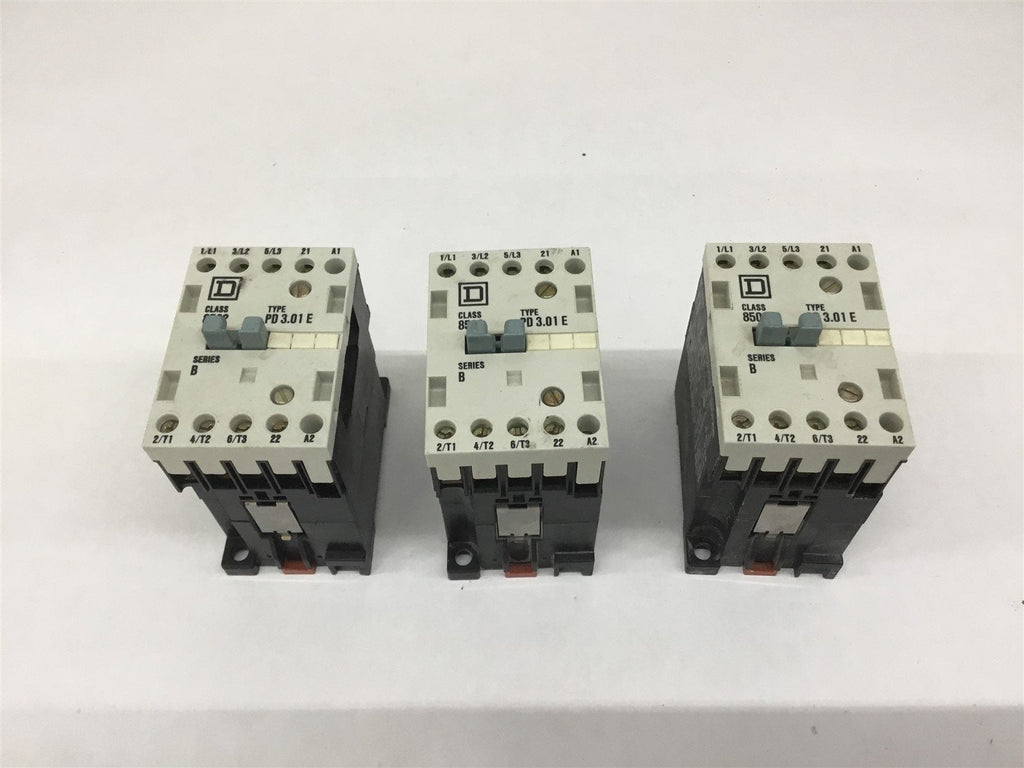 Square D 8502 PD301E Basic 20 Amp Contactor 120 Volt coil Lot Of 3