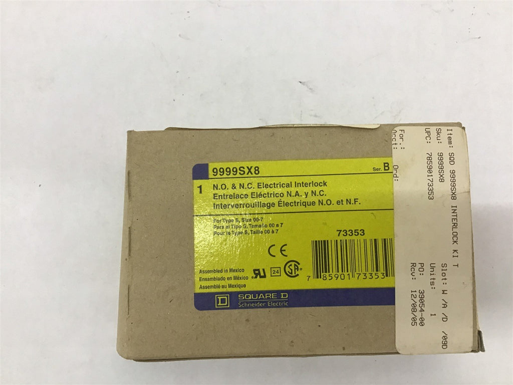 Square D 9999X8 Electrical Interlock