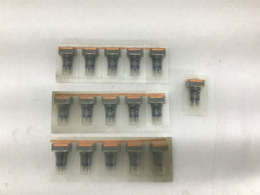 IDEC AL6M Amber Orange Illuminated Push Button Lot Of 16