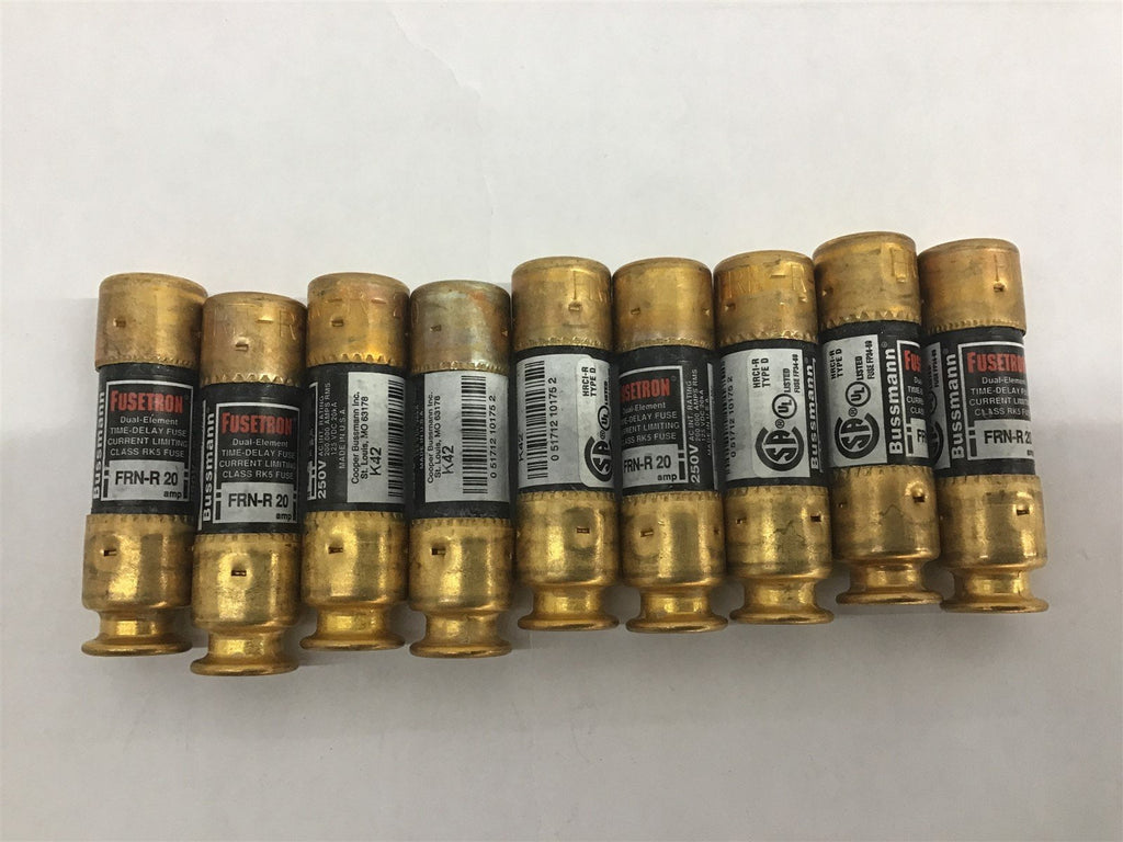 Bussmann FRNR20 Fusetron Class RK5 Fuses – BME Bearings and Surplus