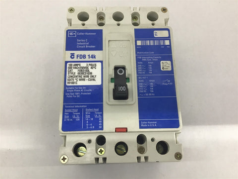 Cutler Hammer FDB3100L Industrial Circuit Breaker